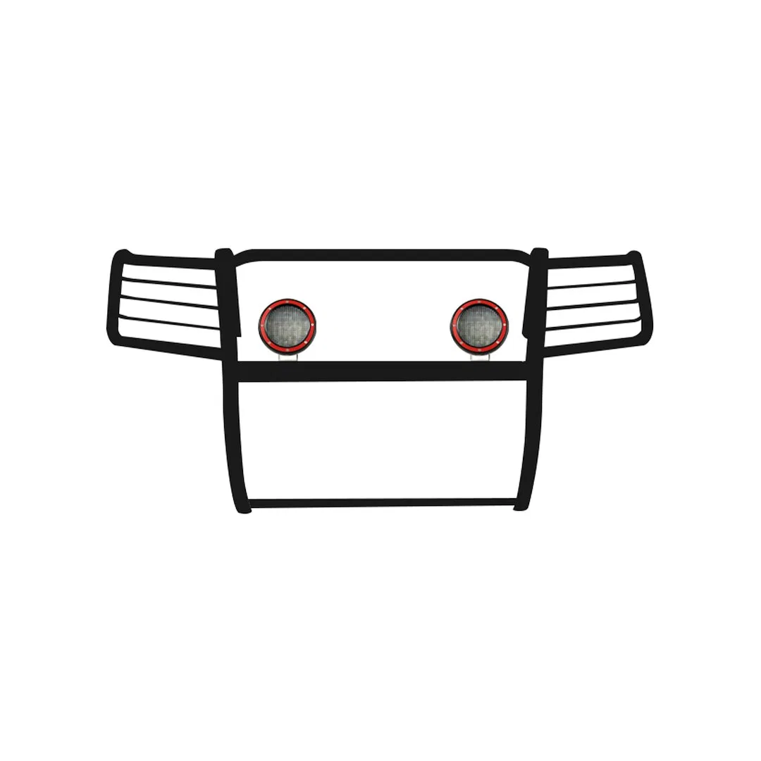 17GS10MA-PLFR – BLACK HORSE Grille Guard, 3-Piece Modular Powder Coated Black Steel Modular 1-1/2 Inch Diameter With ...